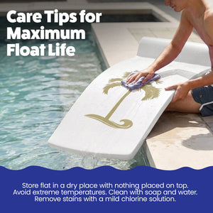 TRC Recreation Sunsation 1.75" Thick Foam Lounger Raft Pool Float, Bronze Palm