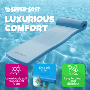 TRC Recreation Ultra Sunsation 2.5 Inch Thick Foam Pool Float Mat, Metallic Blue
