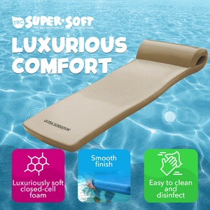 TRC Recreation Ultra Sunsation 2.5" Thick Foam Pool Float Lounge Mat, Bronze