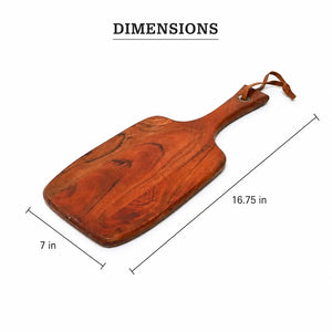 Paddle Cutting Board Chopping Board Mango Wood, Set of 3