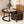 Modern Nesting Coffee Table Set with Glass and Solid Wood Frame