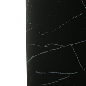 Contemporary Outdoor Lightweight Concrete MGO Side/End Table with Black Marble Finish