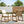 TREXM Patio Dining Chair Set of 2, Wood Outdoor Armchairs with Removable Cushions