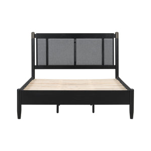 Solid Wood Queen Bed, Heavy Duty 500 lbs Support, No Box Spring Needed