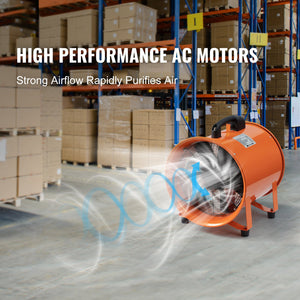 Portable Ventilator, 12 Inch Heavy Duty Cylinder Fan
