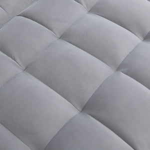 Modern Loveseat Futon Sofa With Pullout Bed, Adjustable Reclining Backrest, Toss Pillows