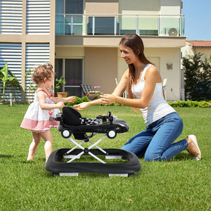 2-in-1 Foldable Baby Walker with Music Player and Lights
