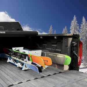 PRE-ORDER Special Edition White/Blue: TRAPSKI All Mountain/Race/XC Ski and Standard Stance Snowboard Rack