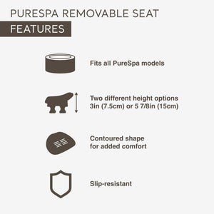 Intex PureSpa Plus Inflatable Bubble Jet Hot Tub & Slip Resistant Seat (4 Pack)