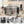8-Panel Extra Wide Baby Gate Adjustable Pet Safety Fence with Auto-close Door