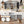 8-Panel Extra Wide Baby Gate Adjustable Pet Safety Fence with Auto-close Door