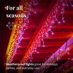 Twinkly Icicle App-Controlled Smart LED Christmas Lights 190 Multicolor RGB 16ft