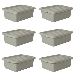 6-Pack 20" x 15" x 7" 9 Gallon Meat Lugs with Lids
