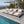 White Iron & Teak Finish Chaise Lounge Set: 1 Frame + 1 4-Fold