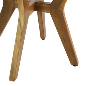 Yukon Contemporary Side Table with Lightweight Concrete Top and Acacia Wood Frame - Gray