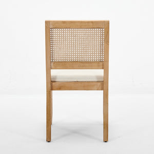 Farmhouse Rattan Dining Chairs Set of 2