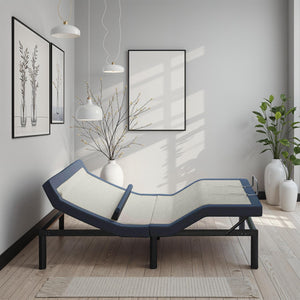 Queen Adjustable Bed Base with Head/Foot Tilt and Lumbar Position Adjustment