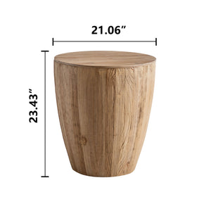 Vintage Style Barrel Coffee Table With Storage