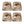 Outdoor Patio Chair Cushions, Water-Repellent U-Shape Thick Foam Seat Cushions (Set of 4)