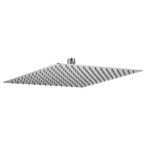 16" Square Rainfall Shower Head Fixed Wall Mount With Full Body Coverage & Self Cleaning Silicone Nozzles