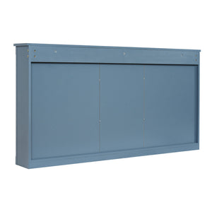Modern Wall-Mount 2 In 1 Mirror Cabinet With Adjustable Shelves, Soft-Closing Hinges