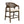 Wooden Frame Counter Stool with Rattan Back - Set of 2