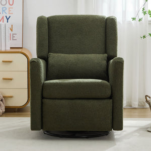 Wide Wingback Swivel Glider Rocker Recliner Chair