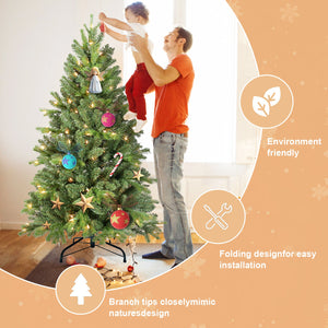 7FT Christmas Tree with 1375 PE+PVC Tips