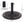 Black Rock Resin Outdoor Umbrella Base with Steel Support in Black Finish