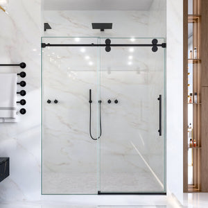 56-60"W x 72"H Frameless Single Sliding Shower Door