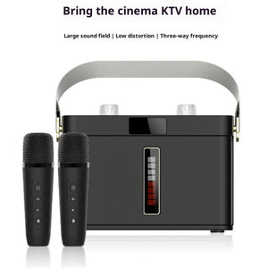 Outdoor Bluetooth Speaker Karaoke Double Microphone Classroom Teaching Meeting Party
