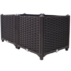 Deep Raised Garden Bed Plastic Planter Boxes