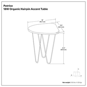 Patrice - Handcrafted Metal And Wood Accent Table