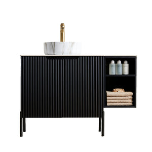 Turio 42" Bathroom Freestanding and Wall Mounted Storage Cabinet