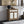 Accent Cabinet With Carved Floral Panels, Sideboard With Drawer And Double Doors - Antique Brown / White