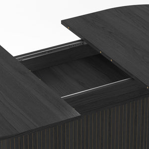 55.11'-70.86' Extendable Dining Table with Striped Legs