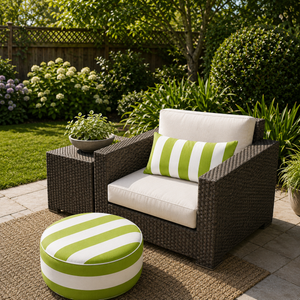 2 Pack Outdoor Lumbar Pillow Covers - 12x20 Inch