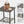 Swivel Outdoor Chairs Set of 2 with Side Table, 3 Pieces Wicker Furniture Set