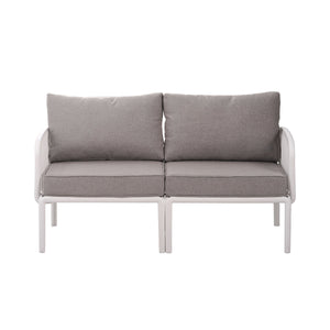The Sleek All-Weather Resin Outdoor Loveseat and Coffee Table Set
