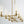 Willow - 8 Lights Island With Clear Ribbed Pendant Lamp Satin - Antique Brass / Clear / Gold