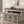 Console Table With 4 Stools - Antique White
