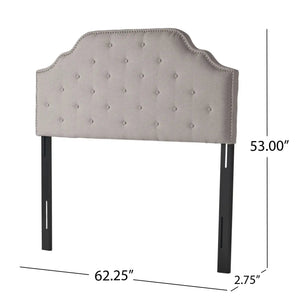 Luella Button Tufted Upholstered Headboard