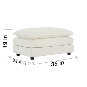 Modular Sectional Sofa for Living Room, U Shaped Couch 5 Seater Convertible with Ottoman