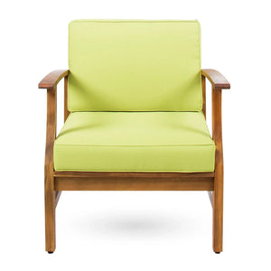 Perla Contemporary Club Chair with Water-Resistant Cushion