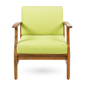 Perla Contemporary Club Chair with Water Resistant Cushion