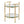 Rhonda - Contemporary / Glam Side Table - Gold / Clear