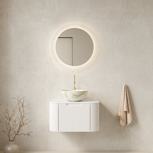 DINA 24" Bathroom Vanity & Sink with Floating Curved Edges