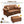 Upholstered Sofa With Nailhead Trim, Rolled Armrests With Ottoman