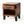 End Table in Brown Acacia Wood with Storage Drawer and Shelf