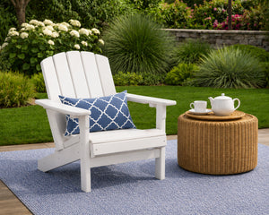 4 Pack Outdoor Lumbar Pillow with Inserts - Navy Trellis